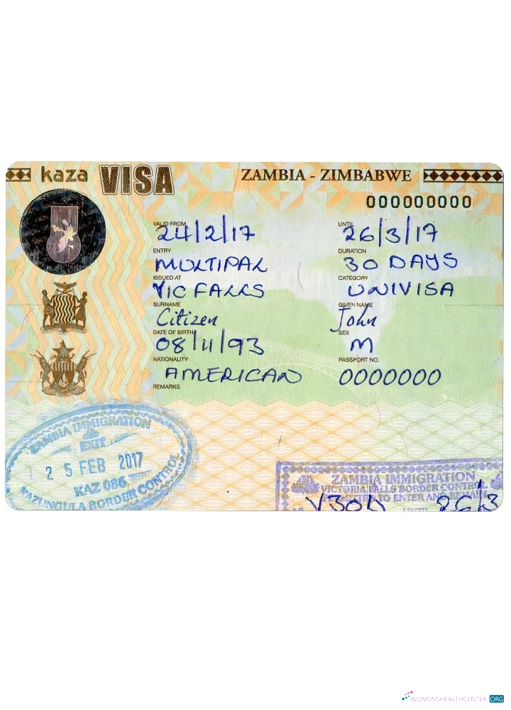 Download ZAMBIA ZIMBABWE travel visa Photoshop template